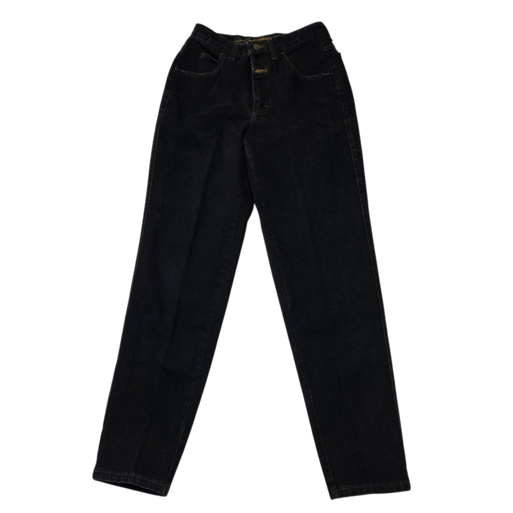 Marithe Francois Girbaud Jeans Women 9/10 Black High Rise Tapered Mom USA Made